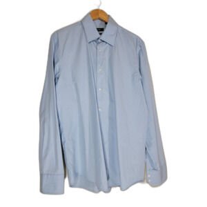 Hugo Boss Men's Light Blue Button Dress Shirt - 16 neck
